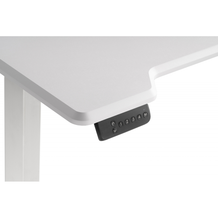 Прямые компьютерные столы, Компьютерный стол Маркос с механизмом подъема 120х75х75, белый