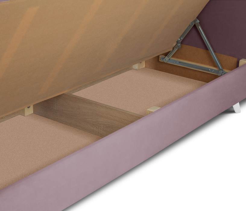 Мягкая кровать, Кровать тахта угловая Альфа  с подъемным механизмом, микровелюр