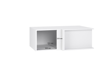 Шкаф навесной угловой Прага 100х35,8х65