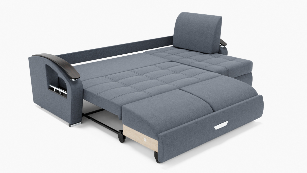 Диваны угловые в гостиную, Угловой диван Дубай-1 с оттоманкой ППУ, велюр