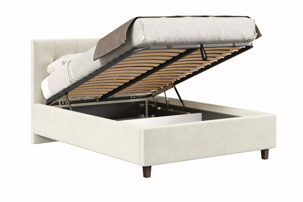 Мягкая кровать, Кровать Турин 1400 с подъёмным механизмом, велюр