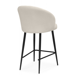 Стул полубарный на металлокаркасе Бэнбу некрутящийся marseille (чёрный)