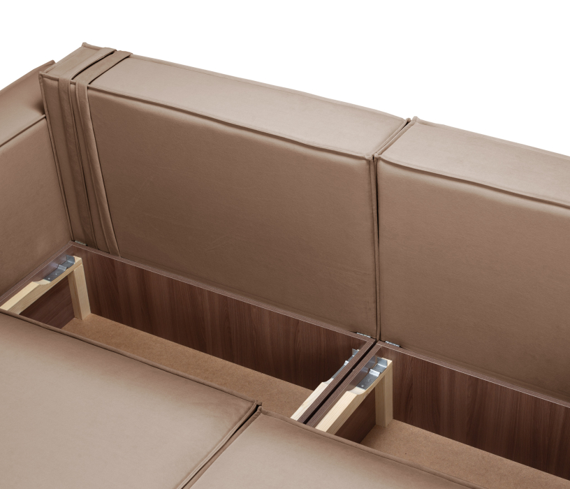 Диваны угловые в гостиную, Диван угловой Чикаго со спальным местом, микровелюр