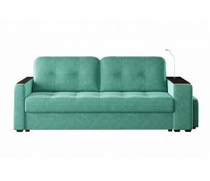 Диван-кровать прямой Smart 4 пуф справа Велюр