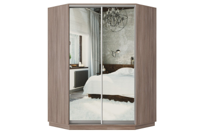 Угловой шкаф-купе Премьер 71 Ясень шимо темный