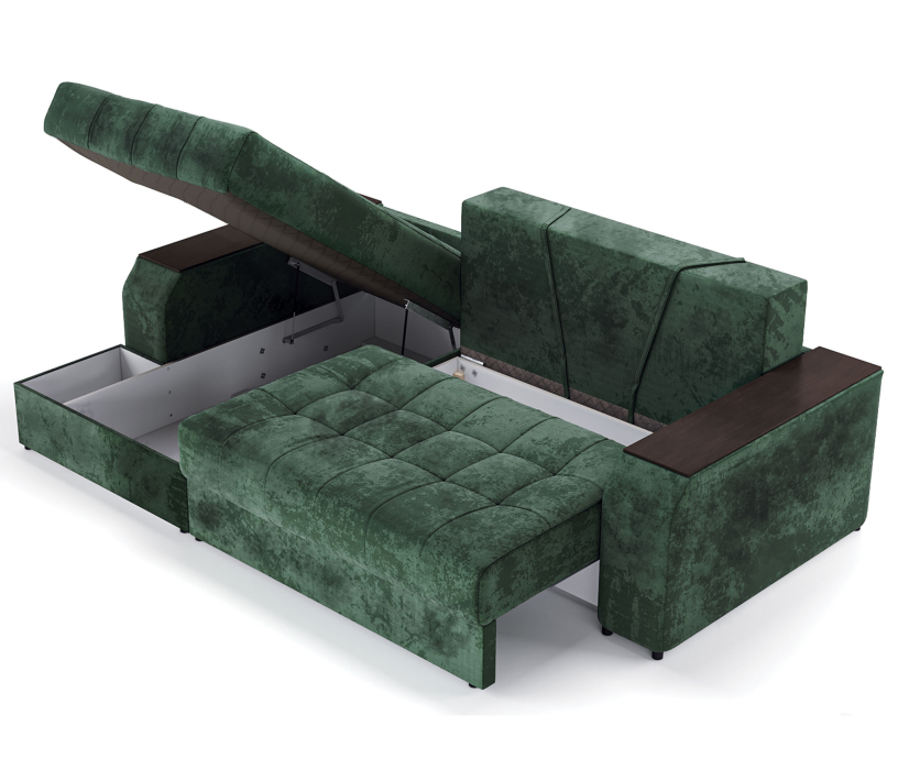 Диваны угловые в гостиную, Угловой диван-кровать Лас-Вегас левый, шенилл