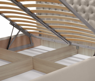 Кровать с мягким изголовьем Флоренция 1600 с подъемным механизмом, микровелюр