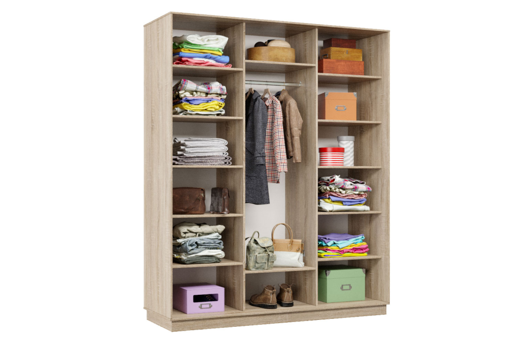 Шкафы-купе 3-х дверные, Шкаф-купе Премьер Лайт 32 (11;11;11) трехдверный