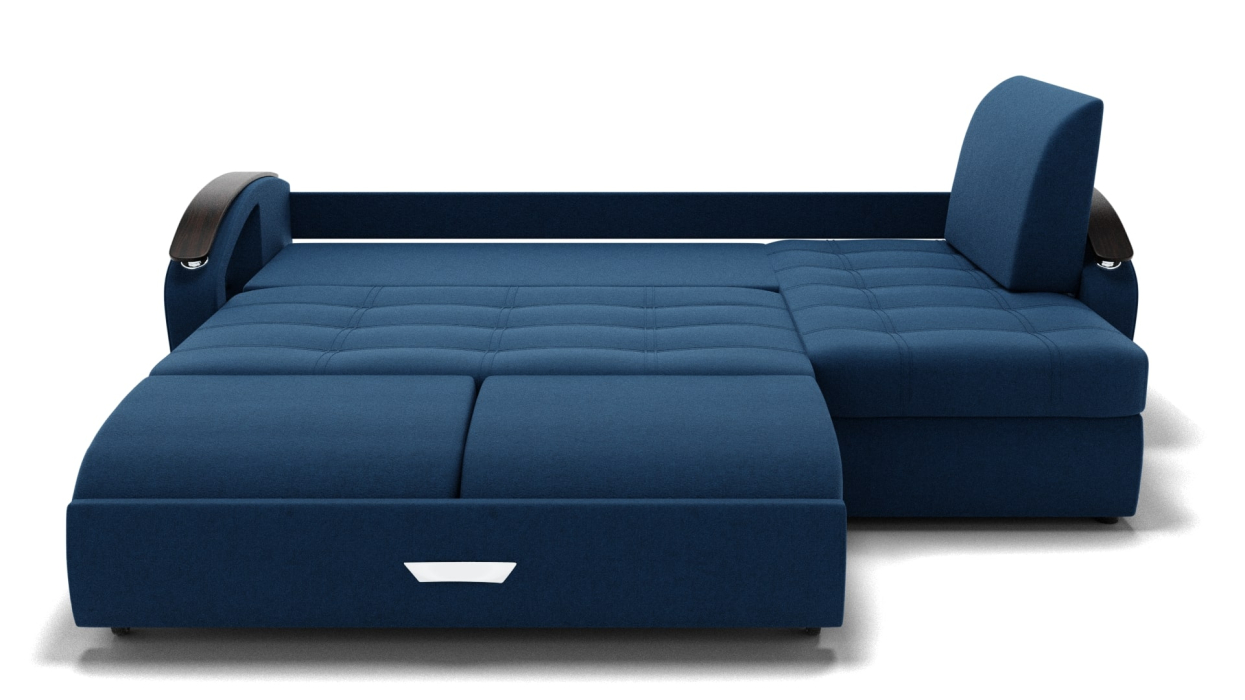 Диваны угловые в гостиную, Угловой диван Дубай-1 с оттоманкой ППУ, велюр