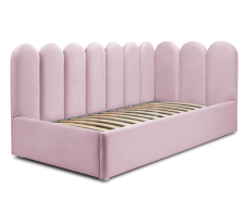 Кровати с мягким изголовьем, Кровать Мия 120 с подъемным механизмом, микровелюр