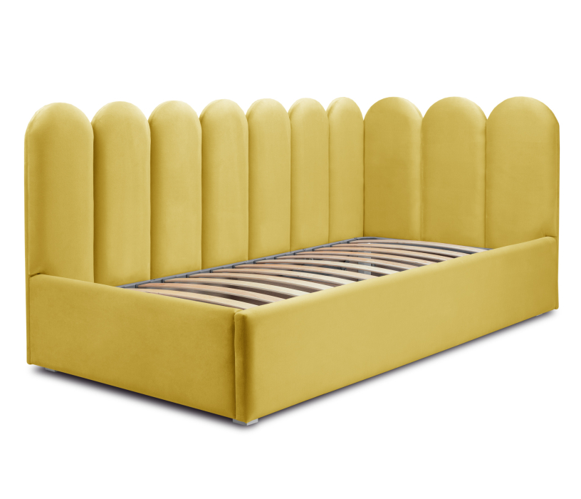 Кровати с мягким изголовьем, Кровать Мия 120 с подъемным механизмом, микровелюр