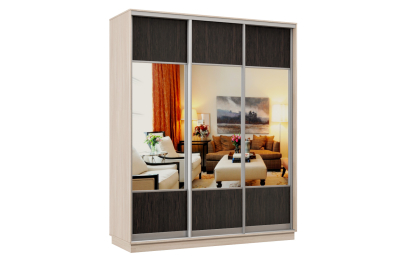 Шкаф-купе Премьер Лайт 21 (05;05;05) трехдверный