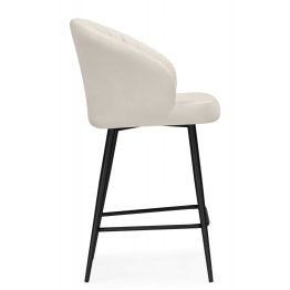 Стул полубарный на металлокаркасе Бэнбу некрутящийся marseille (чёрный)