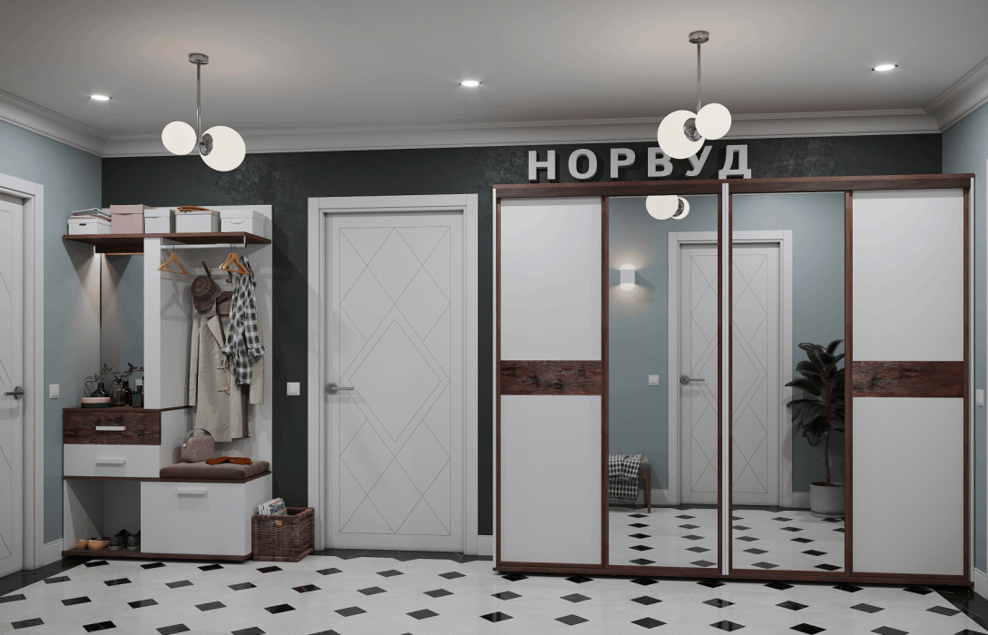 Шкафы-купе, Норвуд 303 Шкаф-купе 2-дв (в2125*ш1234*г450)