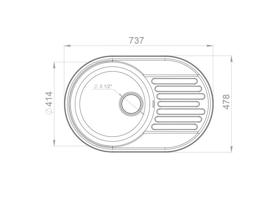 Кухонные мойки, Мойка GranFest QUARZ Z18