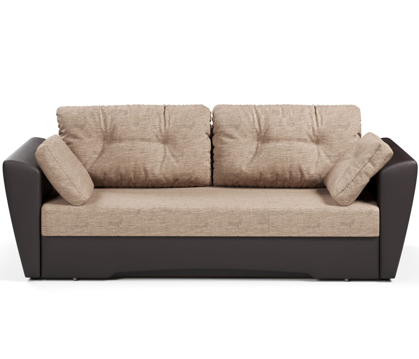 Диваны прямые, Диван-кровать прямой Амстердам еврокнижка,рогожка+экокожа