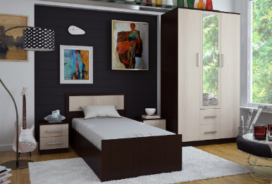 Кровать 90х200 с проложками ДСП Фиеста LIGHT