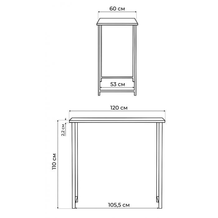 Обеденные столы, Стол Дилан Лофт 120х60х110