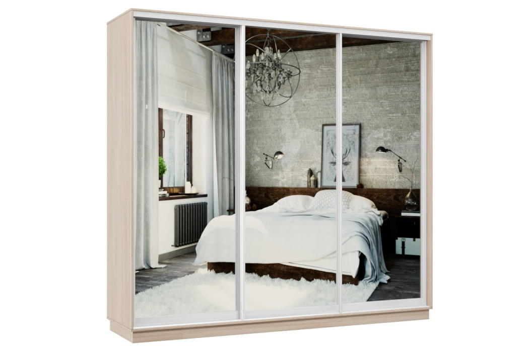 Шкафы-купе, Шкаф-купе Премьер 58 ясень шимо светлый