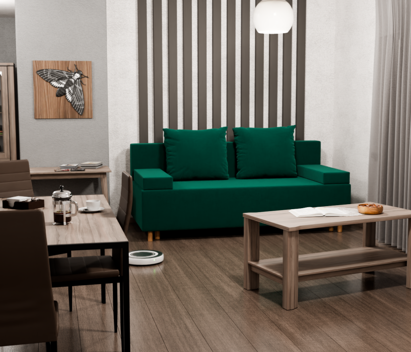 Диваны еврокнижки, Прямой диван Инди,еврокнижка,велюр