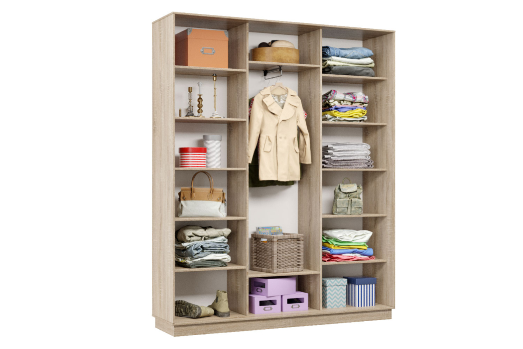 Шкафы-купе 3-х дверные, Шкаф-купе Премьер Лайт 29 (11;08;11) трехдверный