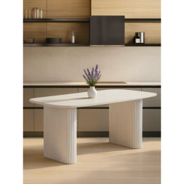 Деревянный стол Бавария 200*90 (белые ноги)