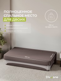 Бескаркасный диван-кровать Клиффорд 2000*930 мм велюр