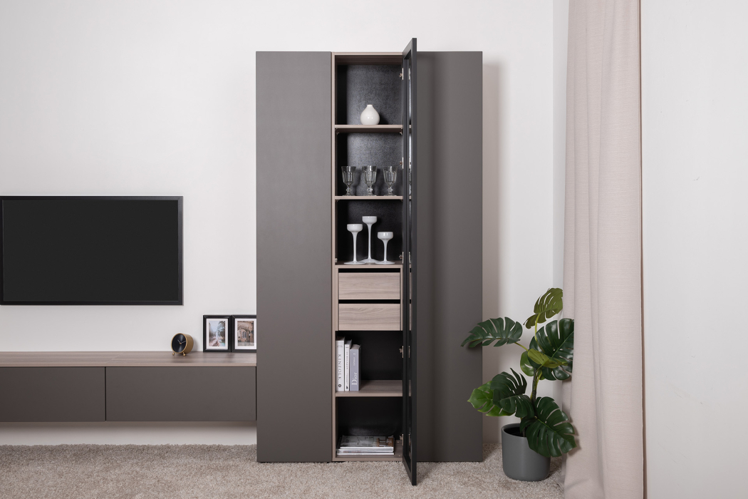 Стеклянные, Шкаф-витрина Роквуд 16.322.04