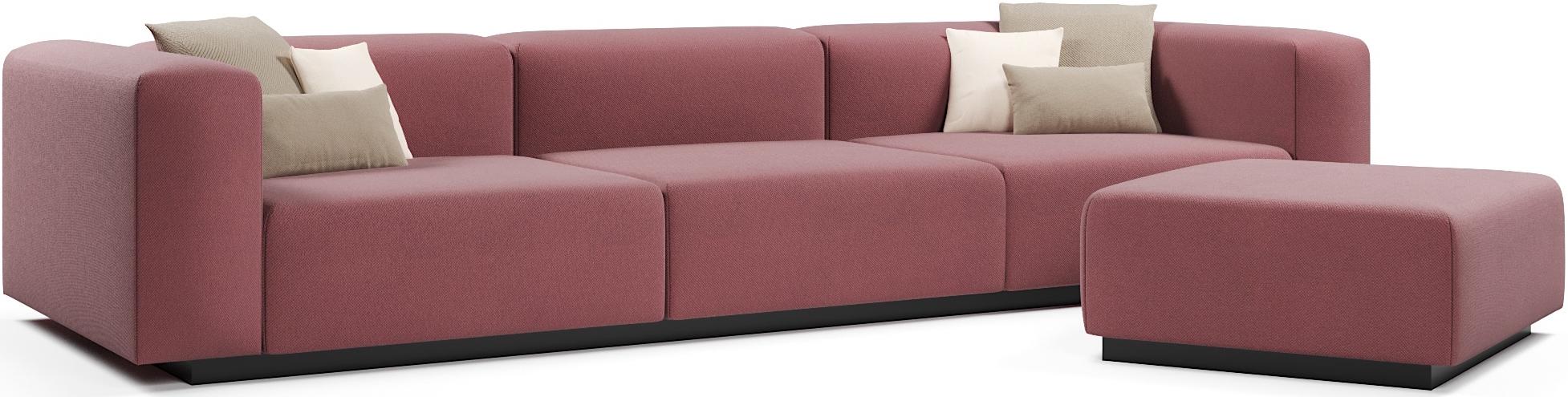 Диваны прямые, Диван прямой модульный нераскладной Наполи 2, велюр