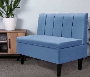 Диван прямой на ножках Лео 110, микровелюр