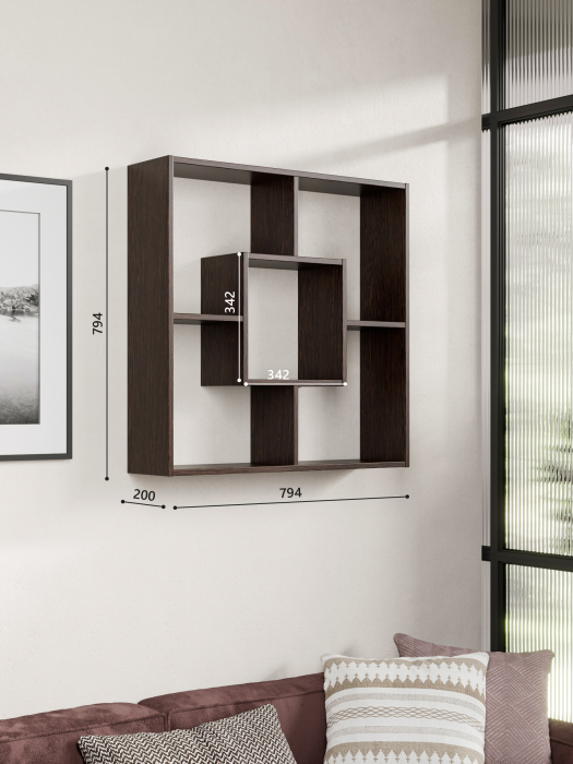 Настенные полки, Полка навесная Классика 04