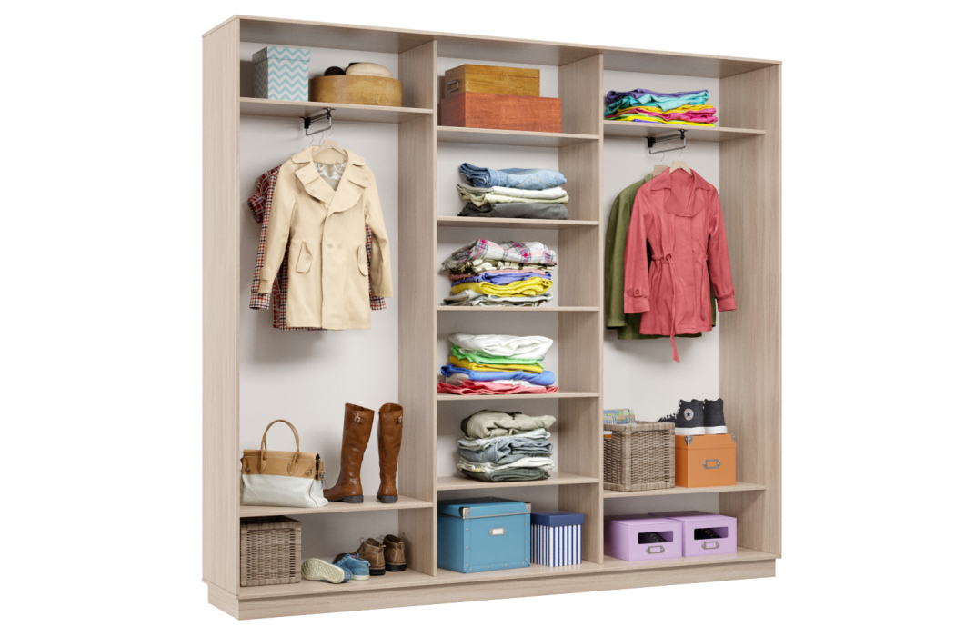 Шкафы-купе 3-х дверные, Шкаф-купе Премьер Лайт 55 (02;01;02) трехдверный