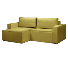 Диваны угловые в гостиную, Диван угловой Чикаго со спальным местом, микровелюр