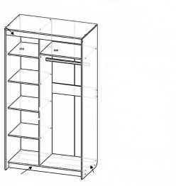 Шкаф-купе шк-18 двухдверный