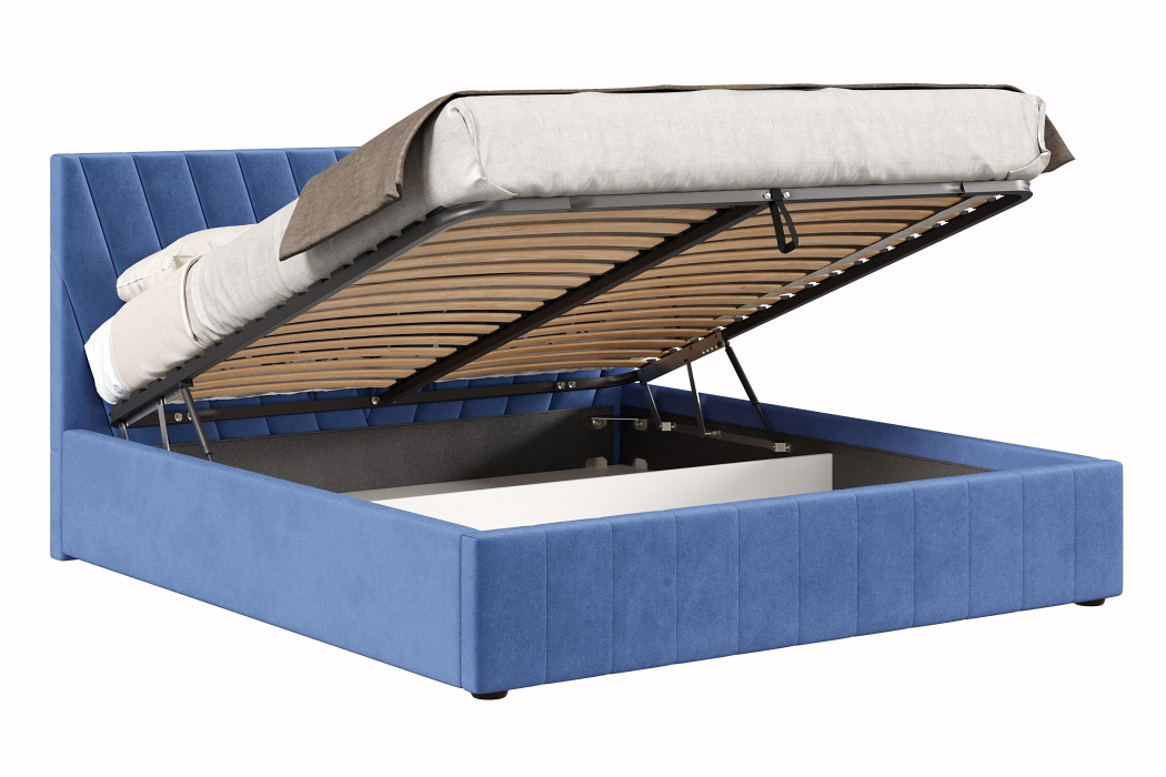 Мягкая кровать, Кровать Палермо 1800 с подъёмным механизмом, велюр