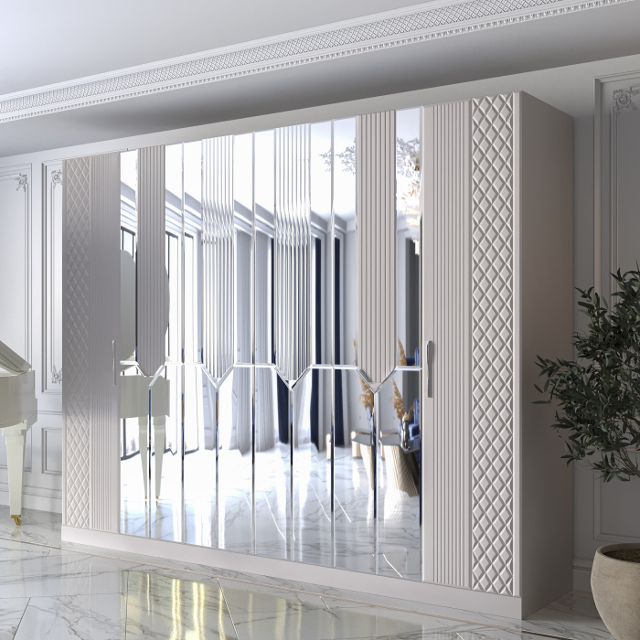 Шкафы распашные, Шкаф распашной 6-ти дверный Савелья кашемир