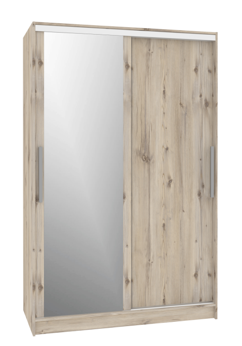 Шкафы-купе 2-х дверные, Шкаф-купе 2-дв  Strike 1350 зеркало/лдсп  (в2105*ш1350*г595)