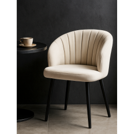 Стул на металлокаркасе Бэнбу некрутящийся marseille (чёрный)