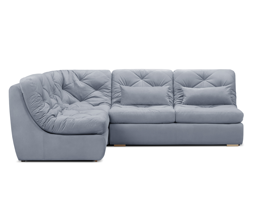 Диваны угловые в гостиную, Диван угловой модульный Борнео со спальным местом, велюр