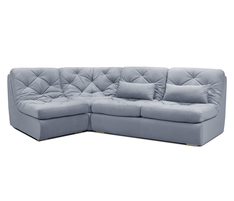 Диваны угловые в гостиную, Диван угловой модульный Борнео со спальным местом, велюр