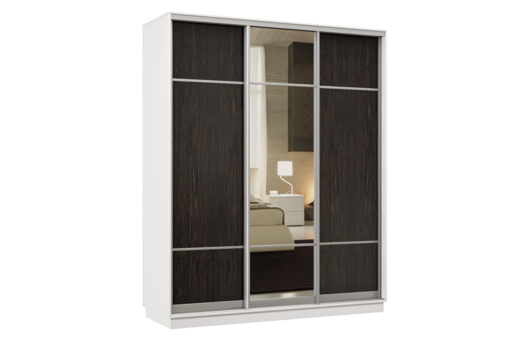 Шкафы-купе, Шкаф-купе Премьер Лайт 21 (08;11;08) трехдверный