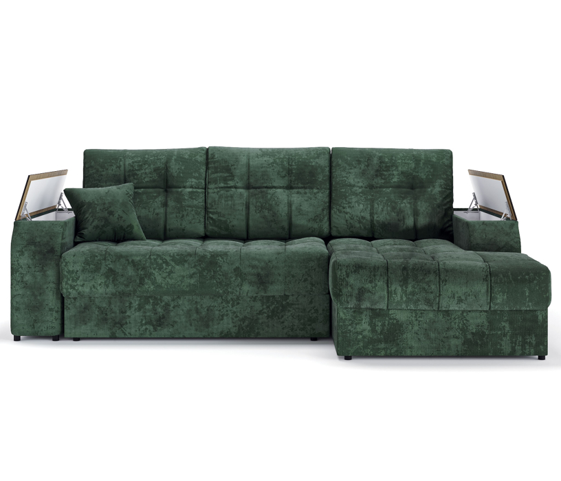 Диваны угловые в гостиную, Угловой диван-кровать Лас-Вегас правый, шенилл