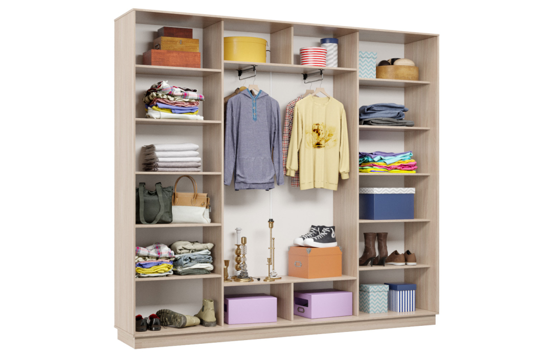 Шкафы-купе 3-х дверные, Шкаф-купе Премьер Лайт 63 (08;05;08) трехдверный