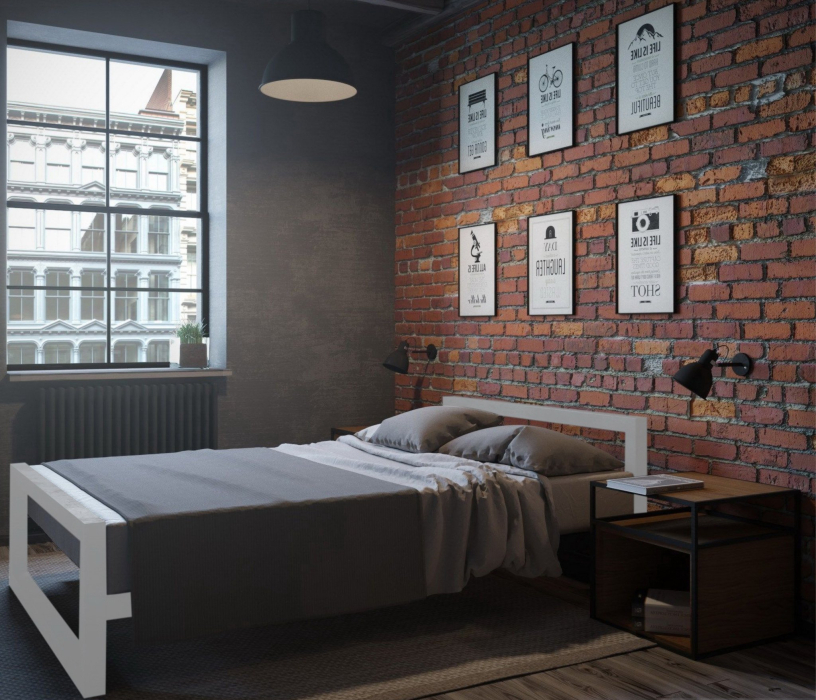 Кровати 160 см, Кровать в стиле лофт Ричмонд 1.6