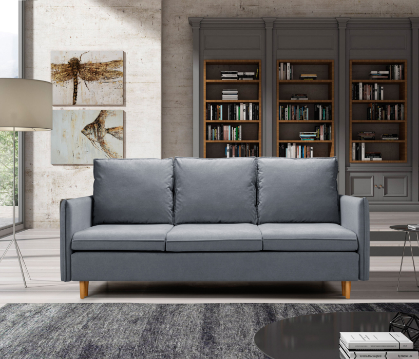 Диваны кровати со спальным местом, Диван кровать прямой Оливер,микровелюр