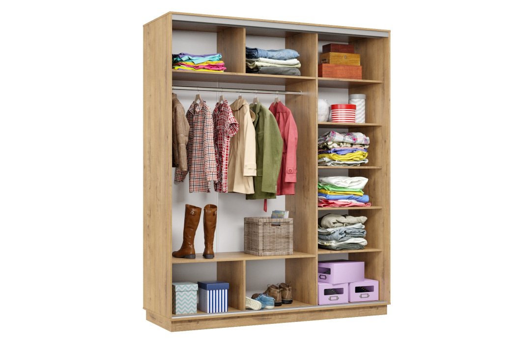 Шкафы-купе 3-х дверные, Шкаф-купе Премьер Лайт 24 (08;11;08) трехдверный