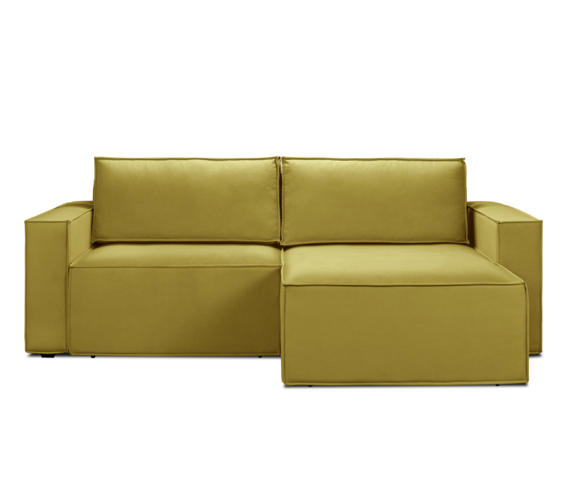 Диваны угловые в гостиную, Диван угловой Чикаго со спальным местом, микровелюр