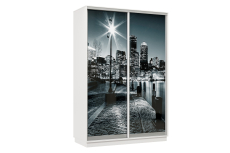 Шкафы-купе, Шкаф-купе Премьер Лайт 02 Ф-1356 двухдверный