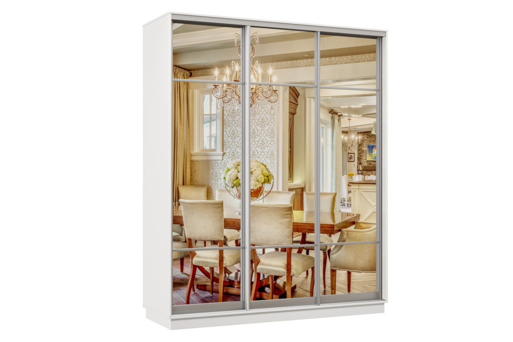 Шкафы-купе 3-х дверные, Шкаф-купе Премьер Лайт 34 (11;11;11) трехдверный