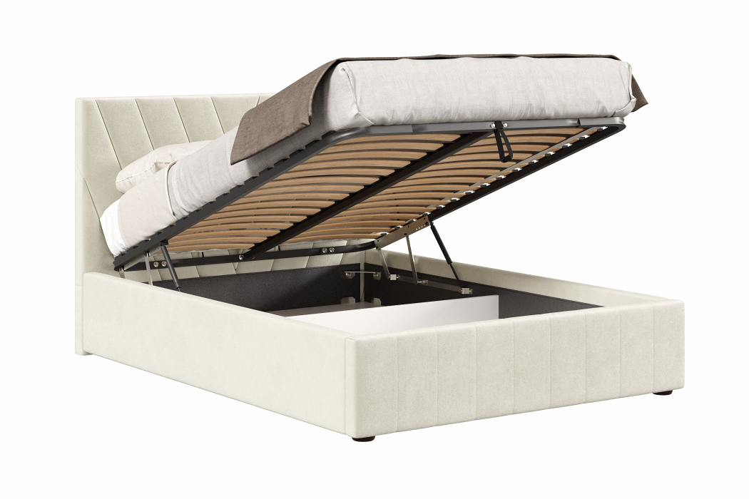 Мягкая кровать, Кровать Палермо 1400 с подъёмным механизмом, велюр